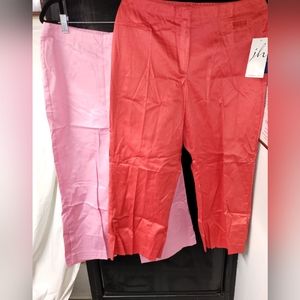 2 pairs cropped pants